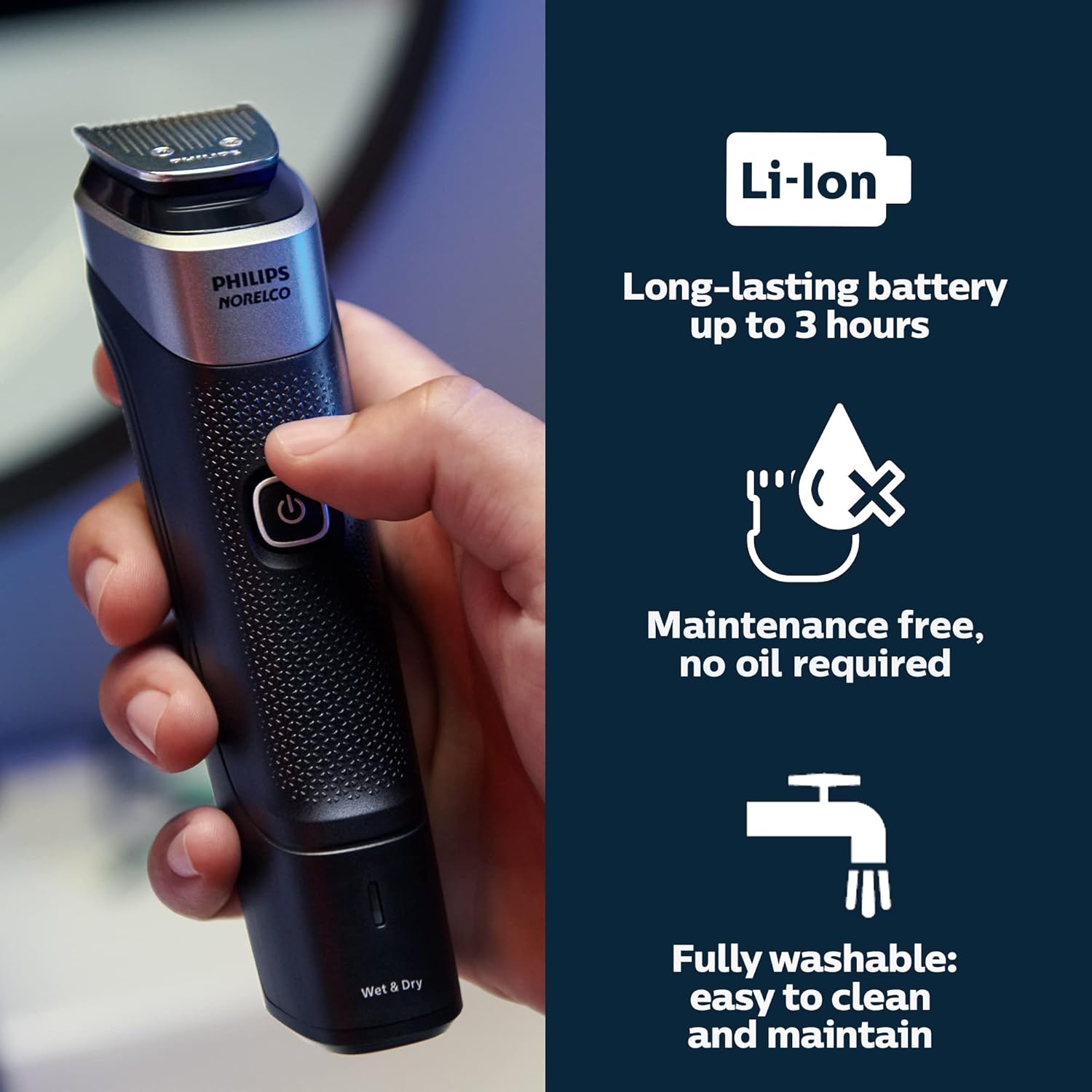 Picture of Philips Norelco Multigroom Series 5000 18 Piece, Beard Face, Hair, Body and Intimate Hair Trimmer for Men