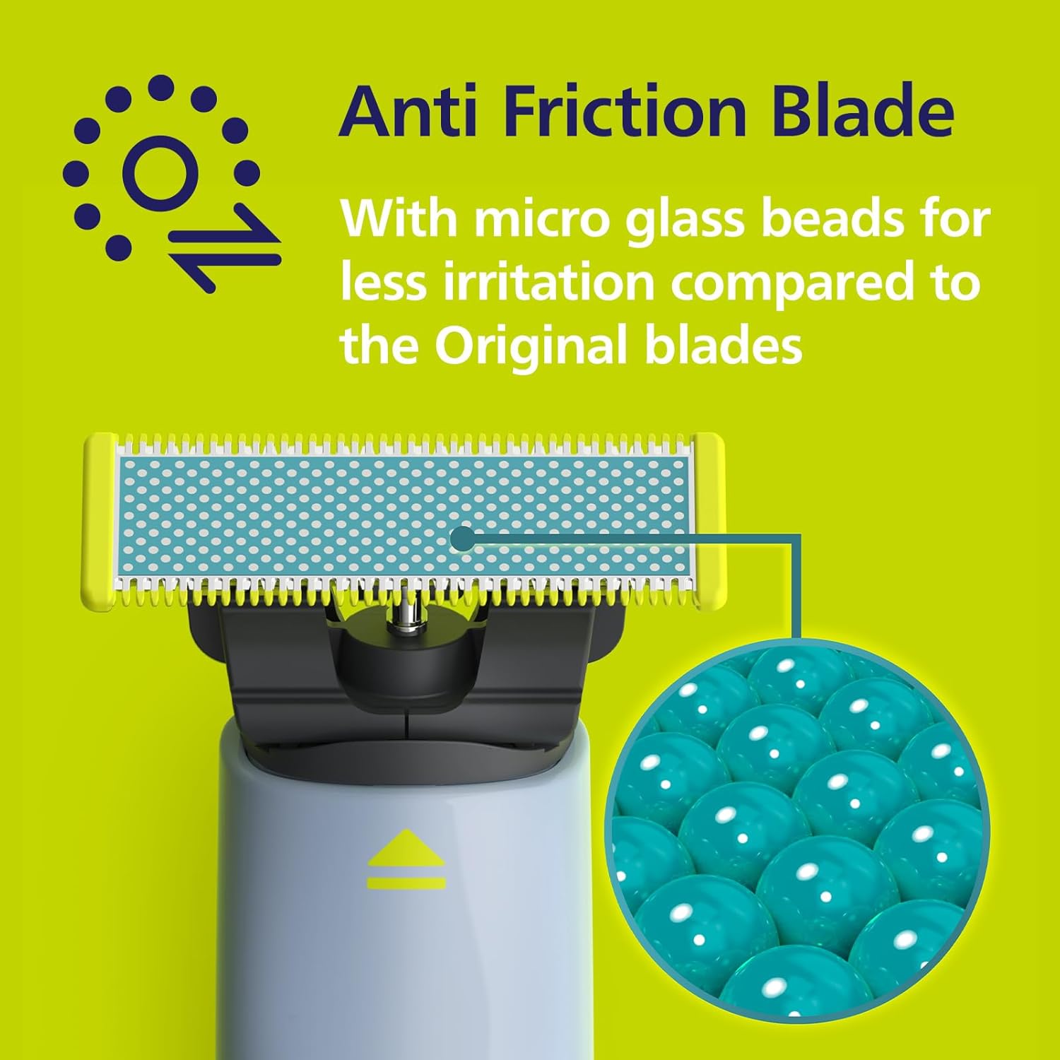 Picture of Philips Norelco OneBlade Anti Friction Blade, Genuine Replacement Blade for OneBlade Electric Shaver and Trimmer, Durable Stainless Steel, Trim, Edge and Shave