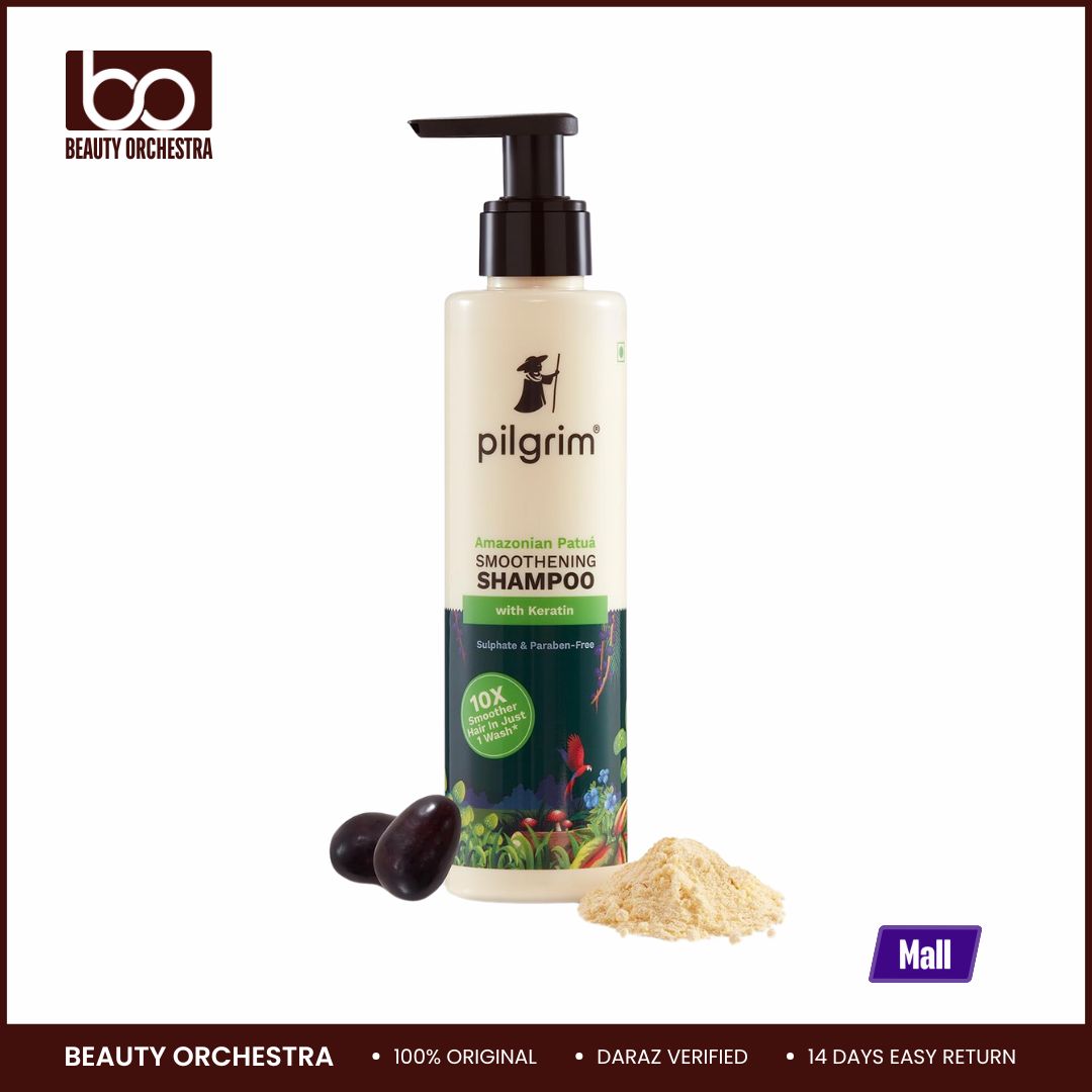 Picture of Pilgrim SMOOTHENING SHAMPOO for Dry & Frizzy hair | Sulphate & Paraben free shampoo for Women & Men Hair Smoothening & healthy scalp 200 ml
