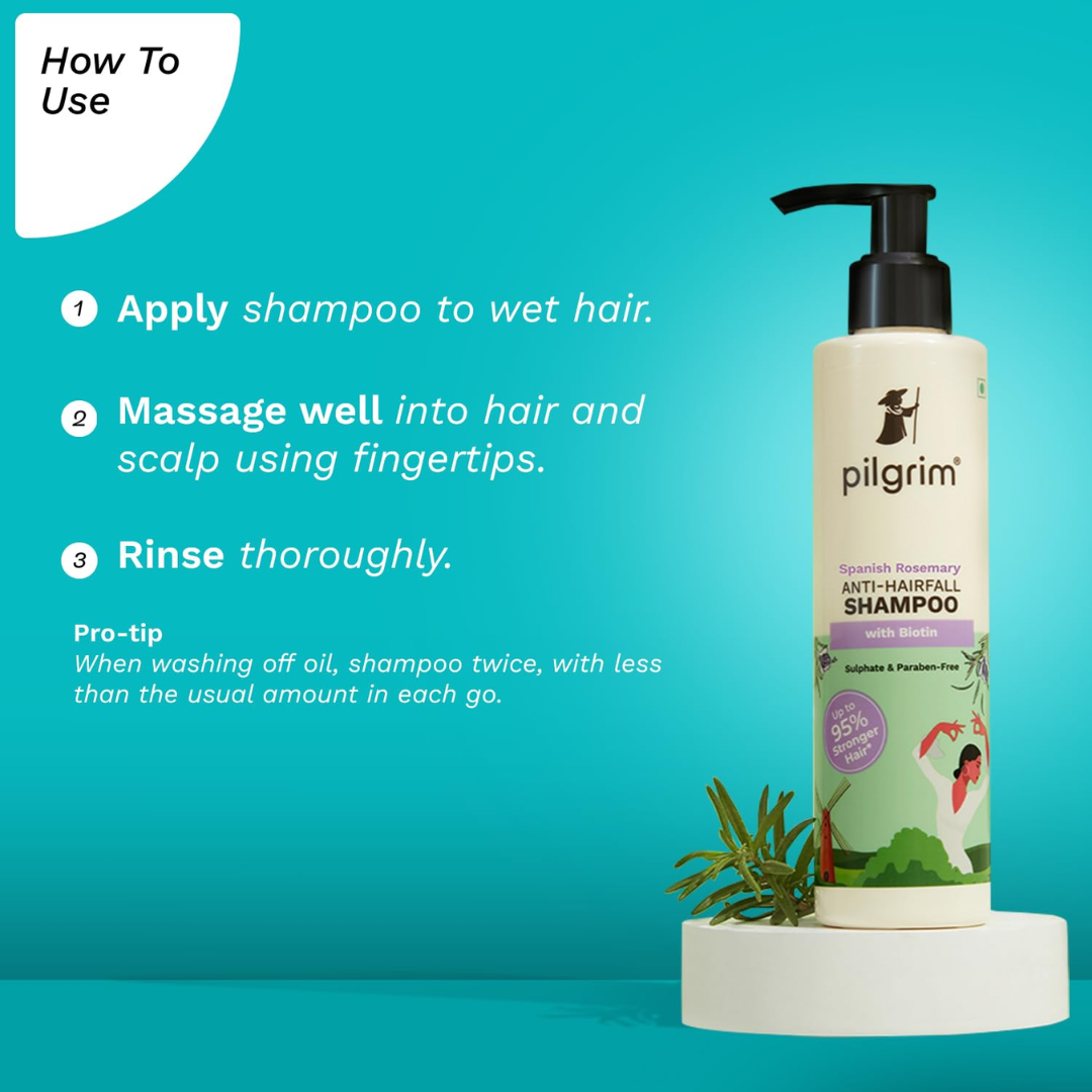 Picture of Pilgrim Spanish Rosemary & Biotin Anti Hairfall Shampoo - 200ml