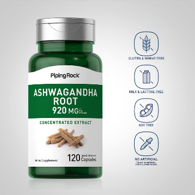 Picture of Piping Rock Ashwagandha Root 920 mg - 120 Capsules