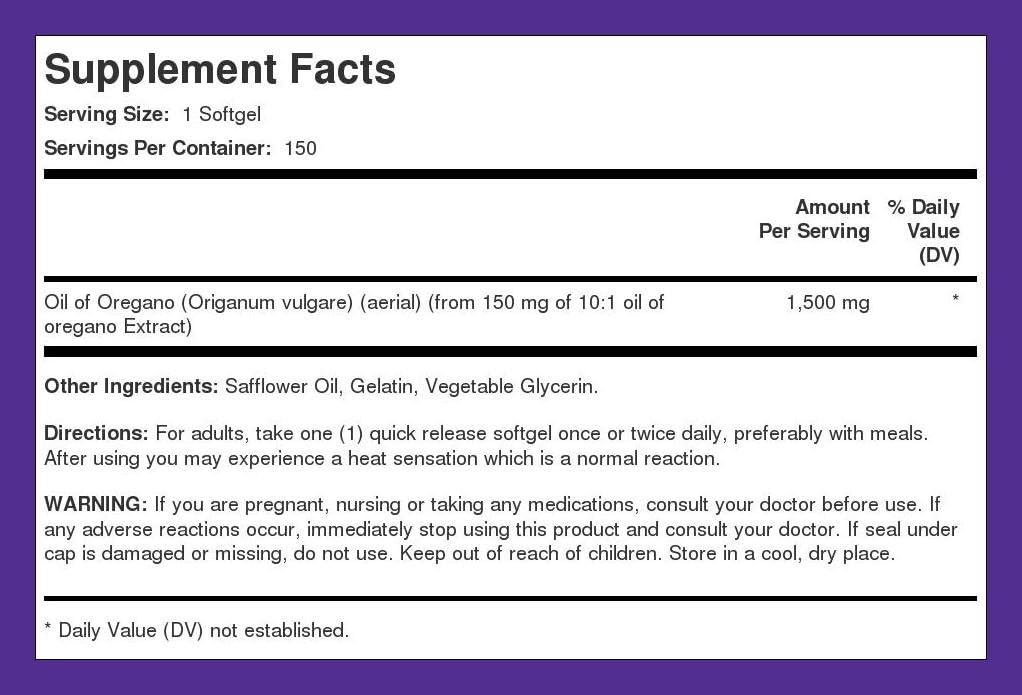 Picture of Piping Rock Oregano Oil Capsules 4000mg | 200 Pills | Herbal Extract Supplement | Wild Harvested | Non-GMO Gluten Free (oil of oregano)