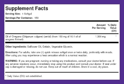 Picture of Piping Rock Oregano Oil Capsules 4000mg | 200 Pills | Herbal Extract Supplement | Wild Harvested | Non-GMO Gluten Free (oil of oregano)