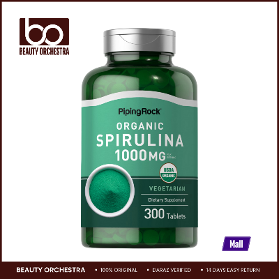 Picture of Piping Rock Organic Spirulina 1000 mg - 300 Tablets