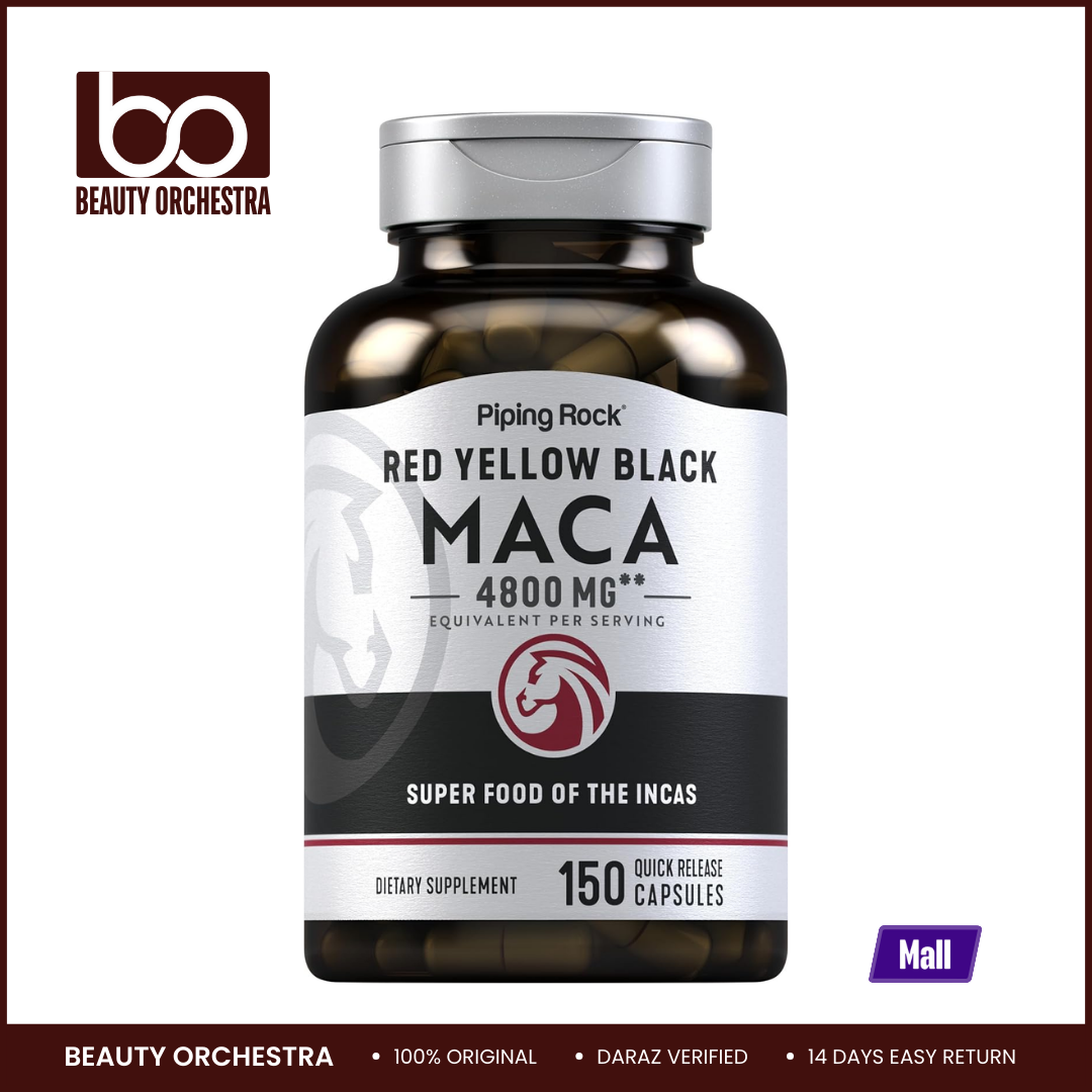 Picture of Piping Rock Red Yellow Black Maca 4800mg – 150 Capsules