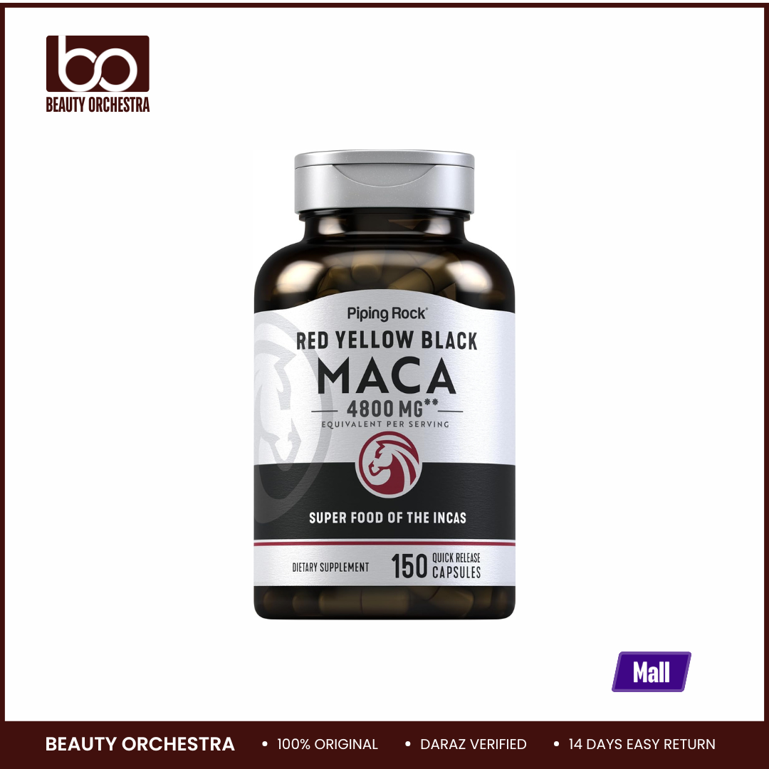 Picture of Piping Rock Red Yellow Black-Maca 4800mg – 150 Capsules