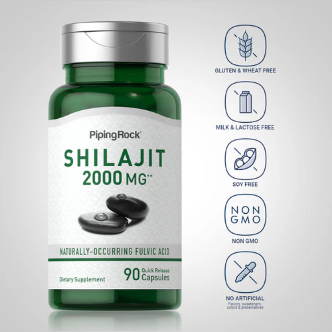 Picture of Piping Rock Shilajit Extract 2000 mg - 90 Capsules
