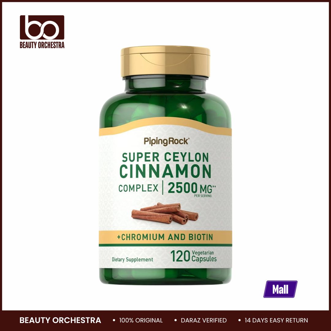 Picture of Piping Rock Super Ceylon Cinnamon Capsules 2500 mg 120 Vegeterian Capsules