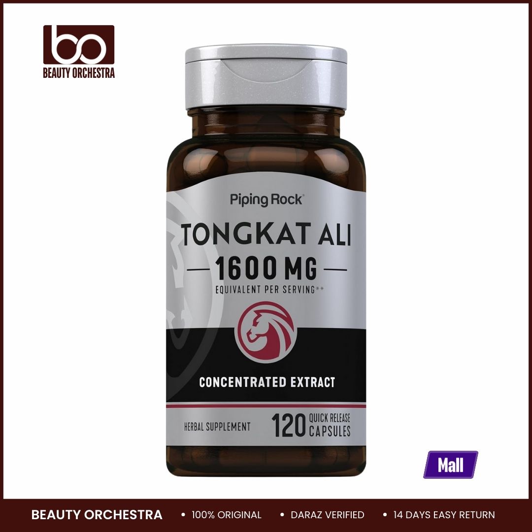 Picture of Piping Rock Tongkat Ali for Men | 1600mg | 120 Capsules | Longjack Extract | Non-GMO Gluten Free Supplement
