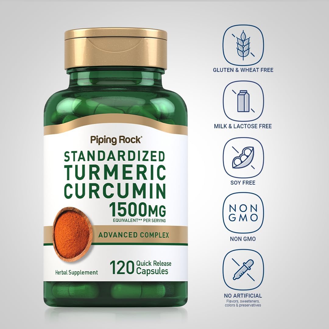 Picture of Piping Rock Turmeric Curcumin Complex 1500mg 120 Capsules