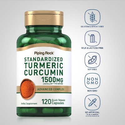 Picture of Piping Rock Turmeric Curcumin Complex 1500mg 120 Capsules