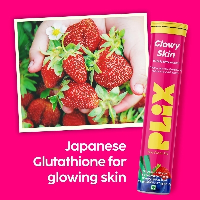 Picture of PLIX - THE PLANT FIX Glowy skin Glutathione Tablets with Vitamin C for Clear and Youthful Skin 15 Collagen Supplements 500mg L-Glutathione