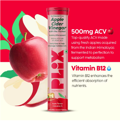 Picture of Plix Apple Cider Vinegar Effervescent with the mother