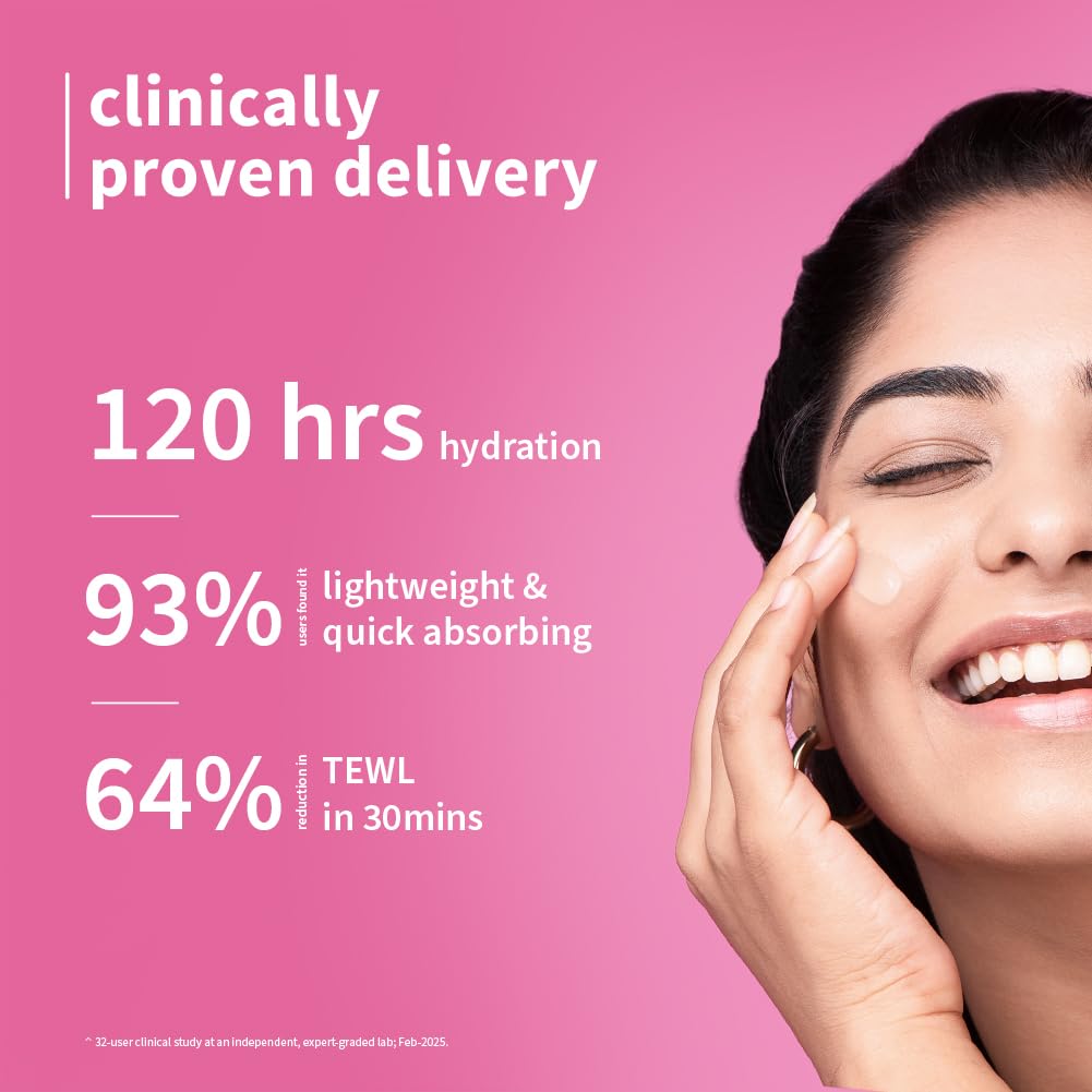 Picture of Plum 1% Hyaluronic Acid & Bulgarian Rose ​Dew-It-Light Gel Cream​ Multi-Layer Hydration Retains Moisture Light Oil-Free Face Moisturizer for Women & Men 50g