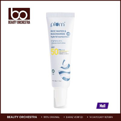 Picture of Plum 2% Niacinamide & Rice Water SPF 50 PA+++ Hybrid Sunscreen - 50g