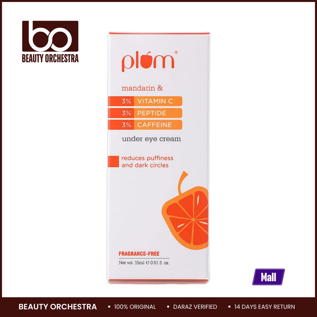 Picture of Plum 3% Vitamin C 3% Peptide & 3% Caffeine Eye Cream with Mandarin - 15g