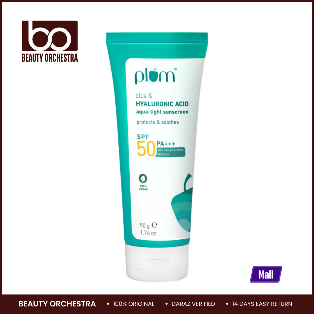 Picture of Plum Cica & Hyaluronic Acid Aqua-Light Sunscreen SPF 50 PA+++ - 50g