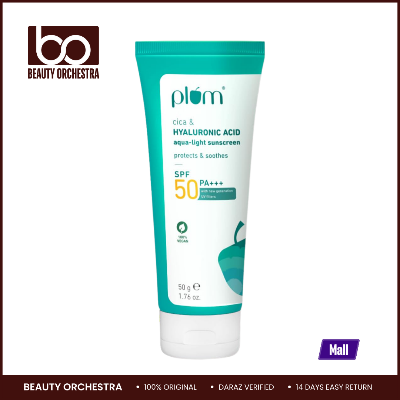 Picture of Plum Cica & Hyaluronic Acid Aqua-Light Sunscreen SPF 50 PA+++ - 50g