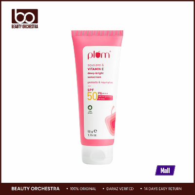 Picture of Plum Squalane & Vitamin E Dewy-Bright Sunscreen Spf 50 Pa+++ 50 G