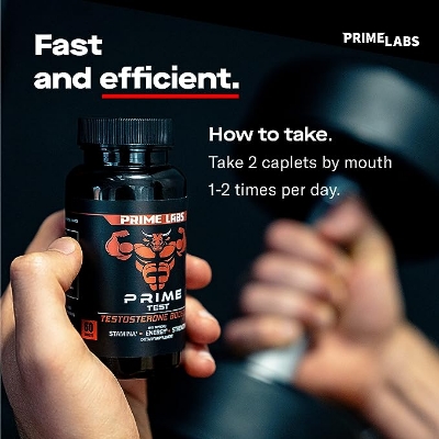 Picture of Prime Labs Prime Test - Natural Testosterone Booster For Men - 60 Capsules
