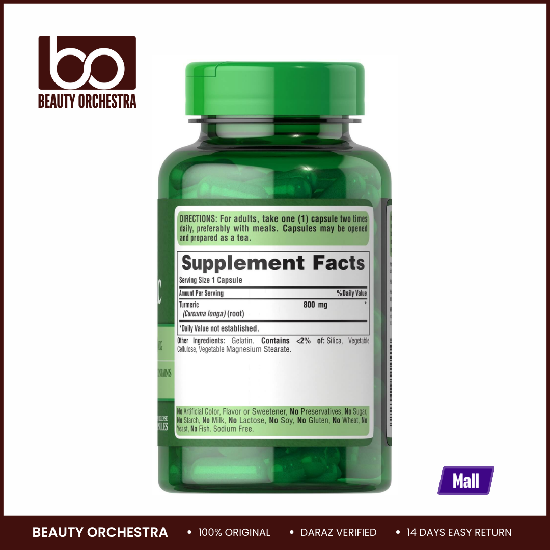 Picture of Puritan’s Pride Turmeric 800 mg - 100 Capsules