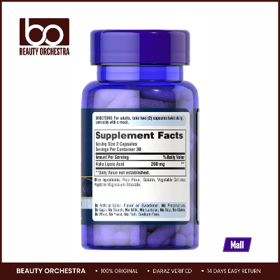 Picture of Puritan's Pride Alpha Lipoic Acid 100 mg - 60 Capsules