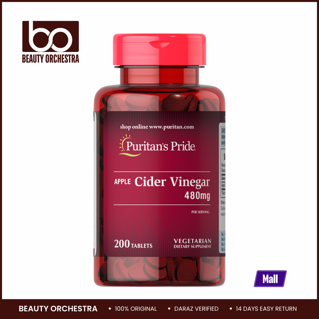 Picture of Puritan's Pride Apple Cider Vinegar 480mg - 200 Tablets