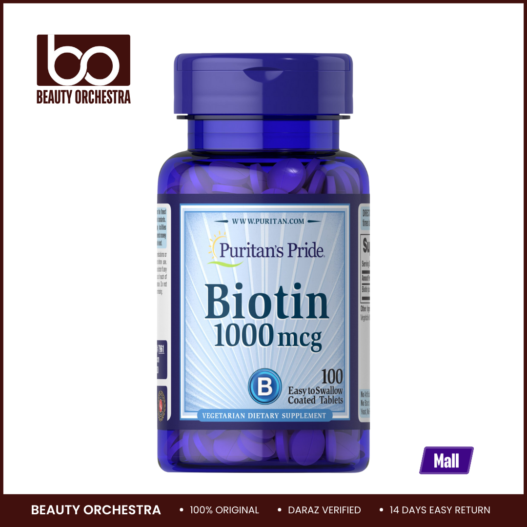 Picture of Puritan's Pride Biotin 1000mcg - 100 Softgels