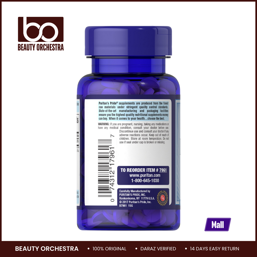 Picture of Puritan's Pride Biotin 1000mcg - 100 Softgels