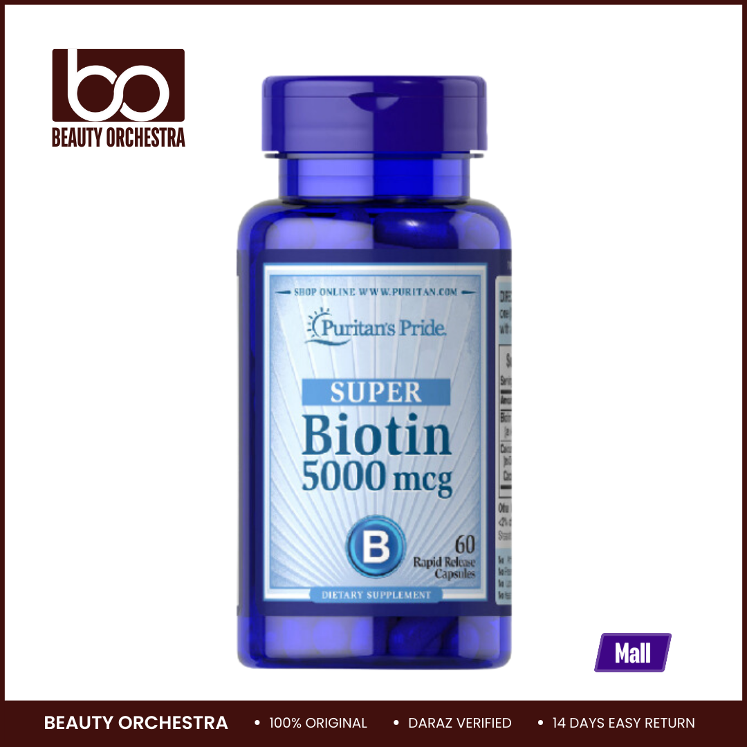 Picture of Puritans Pride Biotin 5000mcg - 60 Capsules