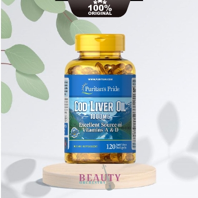 Picture of Puritans Pride Cod Liver Oil, 1000 Mg - 120 Count