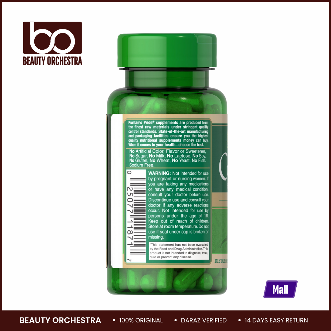 Picture of Puritan's Pride Korean Ginseng Standardized 100 mg - 60 Capsules