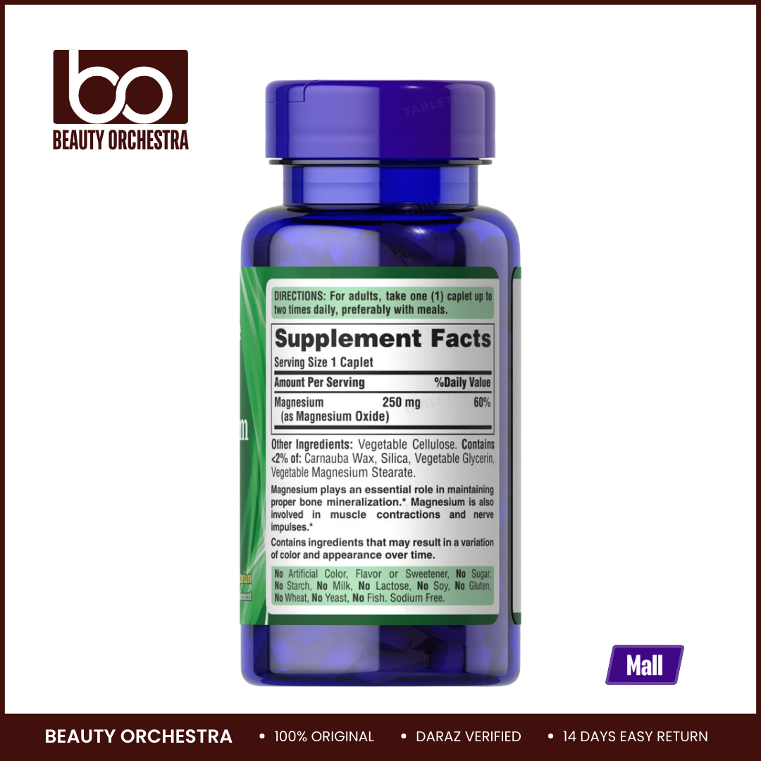 Picture of Puritans Pride Magnesium 250mg - 100 Caplets