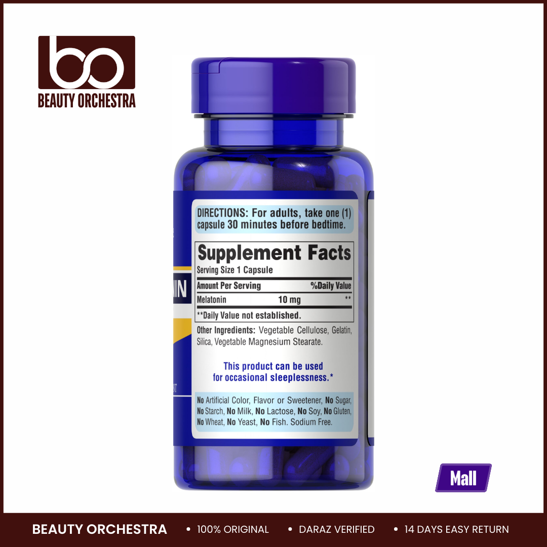 Picture of Puritan's Pride Melatonin 10mg - 60 Rapid Release Capsules