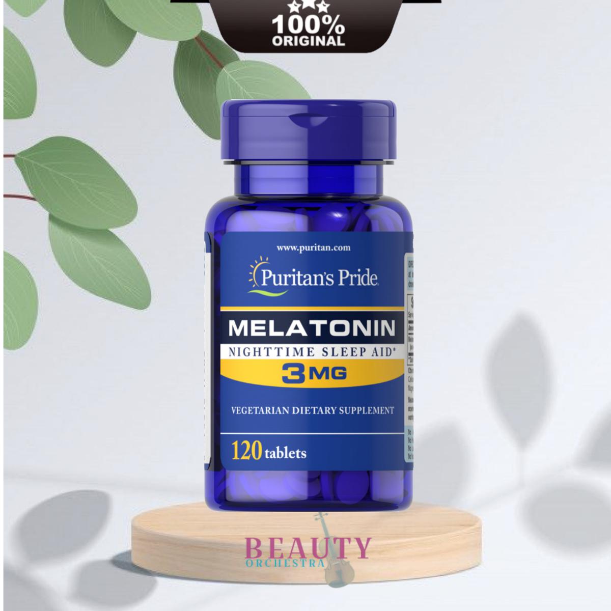 Picture of Puritans Pride Melatonin 3 Mg Tablets -  120 Count