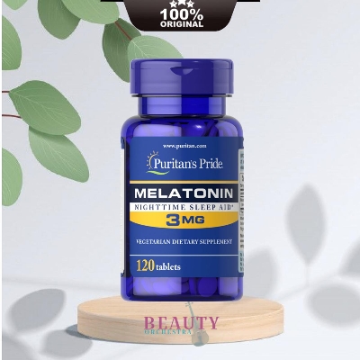 Picture of Puritans Pride Melatonin 3 Mg Tablets -  120 Count