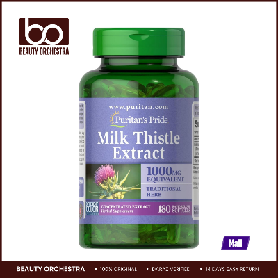 Picture of Puritan's Pride Milk Thistle Extract 1000 mg - 180 Softgels