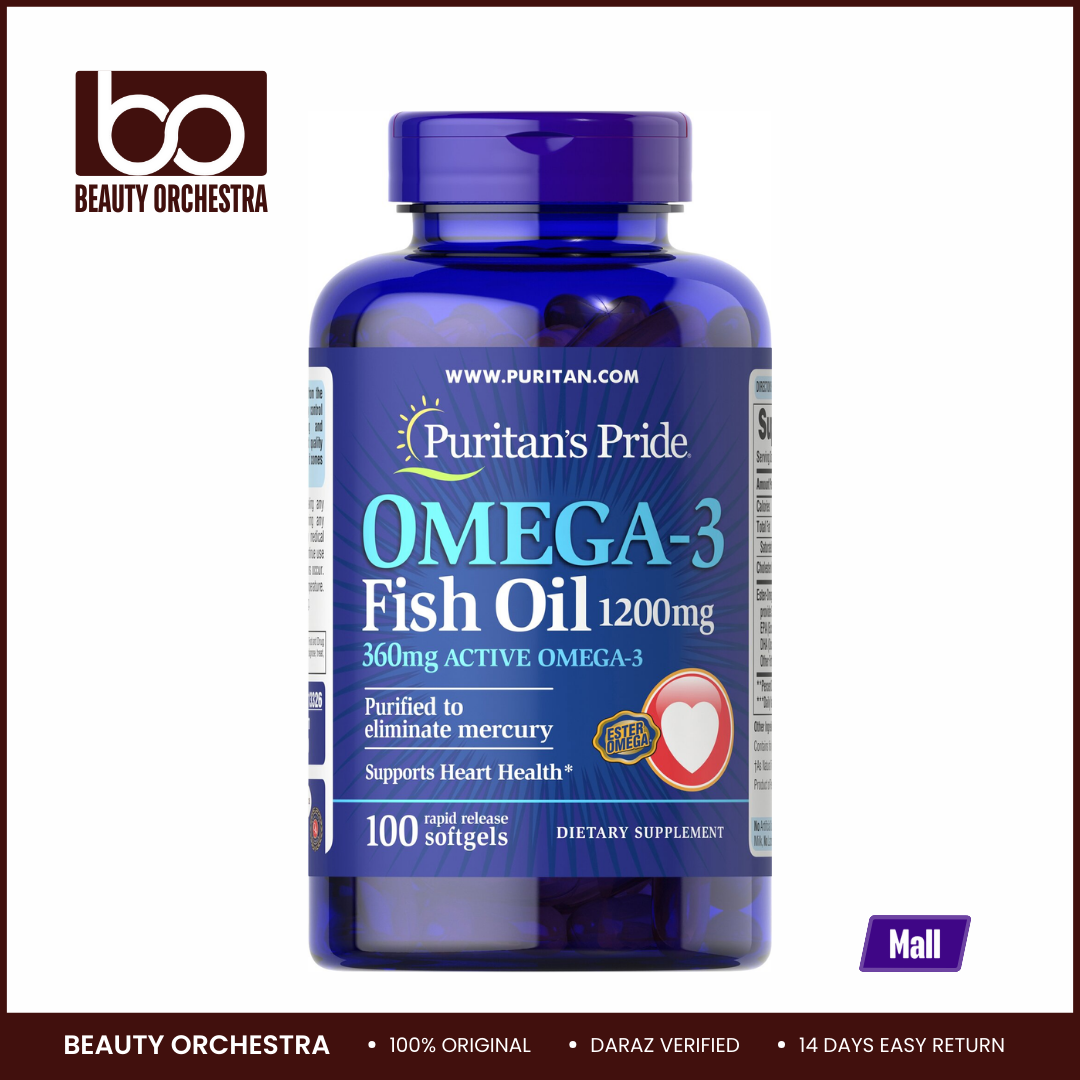 Picture of Puritan's Pride Omega3 Fish Oil 1200 mg - 100 Softgels