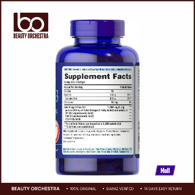 Picture of Puritan's Pride Omega3 Fish Oil 1200 mg - 100 Softgels