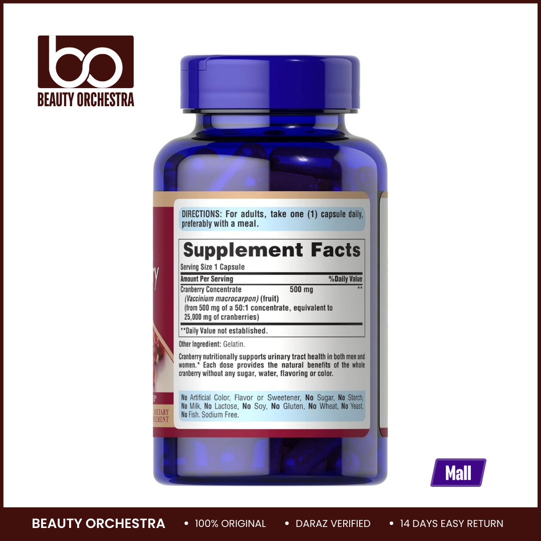 Picture of Puritan's Pride One A Day Cranberry 500mg - 120 Capsules