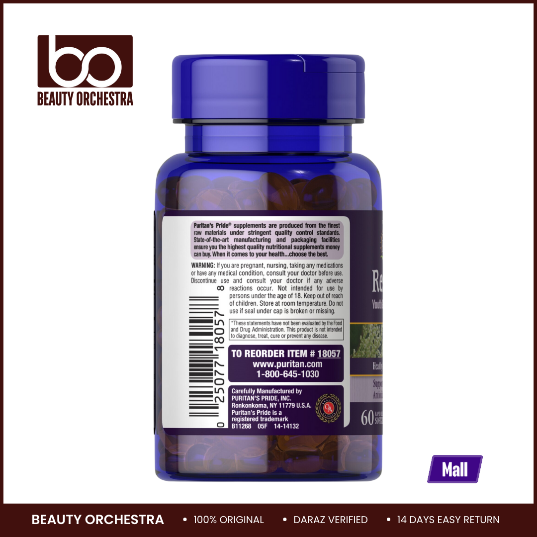 Picture of Puritan's Pride Resveratrol 100 mg - 60 Softgels