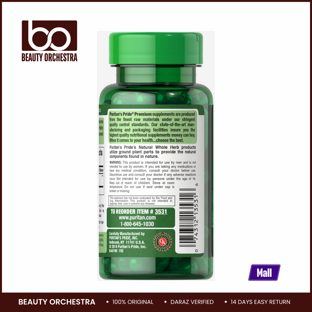 Picture of Puritan's Pride Saw Palmetto 450 mg - 100 Capsules