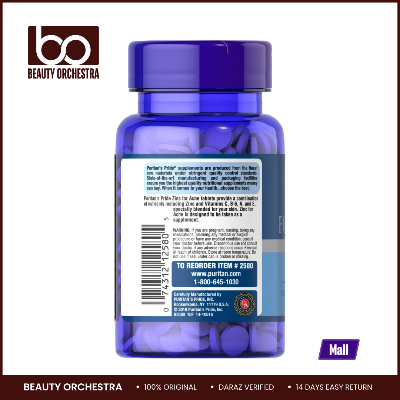 Picture of Puritan's Pride Zinc for Acne - 100 Tablets