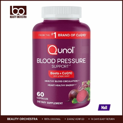Picture of Qunol Blood Pressure Support Beets + CoQ10 + Grape Seed Extract Beet Root Capsules That Supports Healthy Blood Circulation & Heart Healthy Energy 60 Count