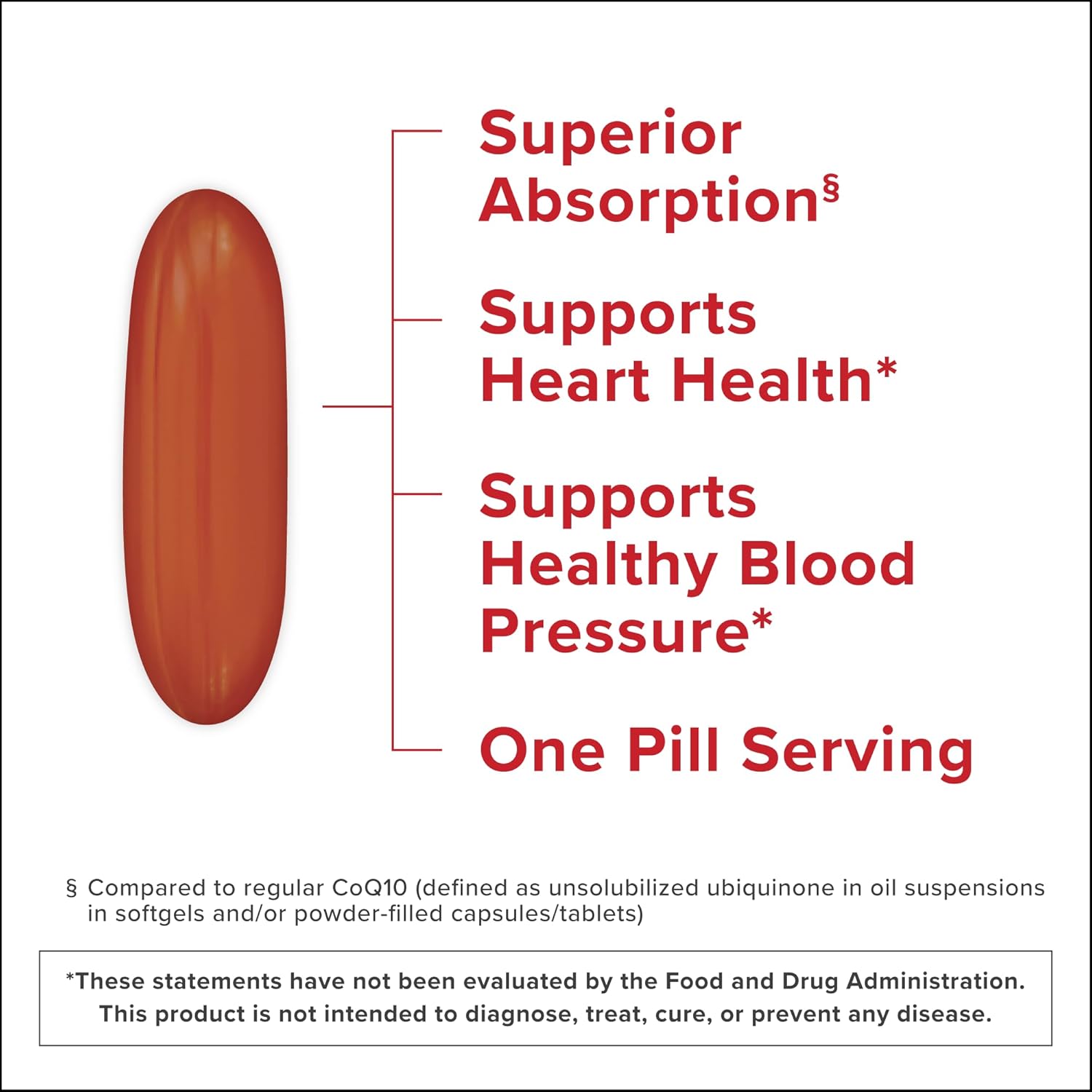 Picture of Qunol Mega Ubiquinol 100mg CoQ10, Superior Absorption Water and Fat Soluble 100 Count Softgels