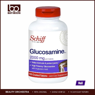 Picture of Schiff Glucosamine 2000mg (per serving) + Hyaluronic Acid Tablets (150 count in a bottle) Joint Care Supplement That Helps Support Joint Mobility & Flexibility Supports The Structure Of Cartilage