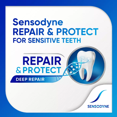 Picture of Sensodyn Whitening Repair and Protect Toothpaste for Sensitive Teeth - 3.4oz - 96.4 g (Made in USA)