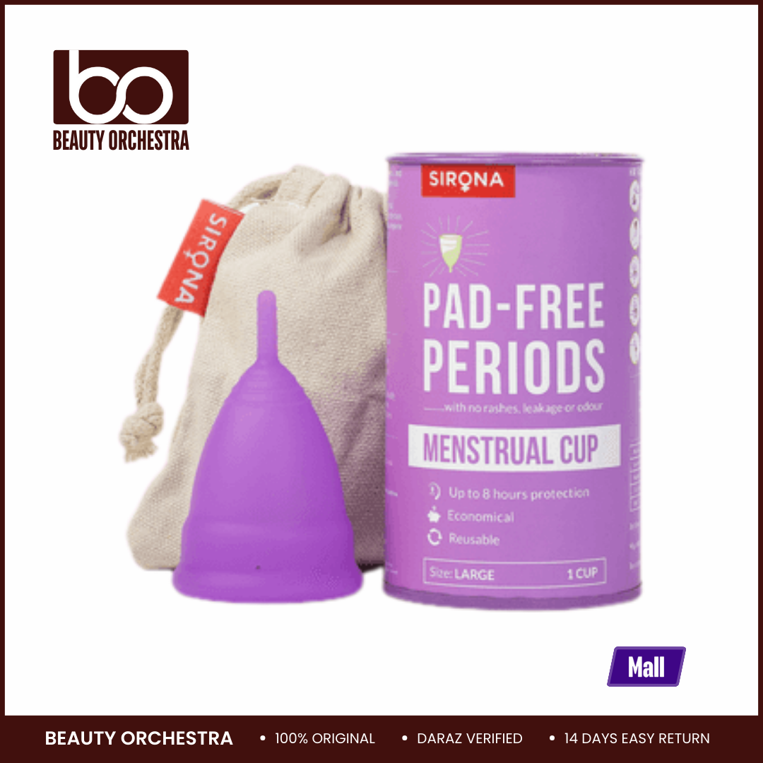 Picture of Sirona Reusable Menstrual Cup With Pouch For Women - Large Size
