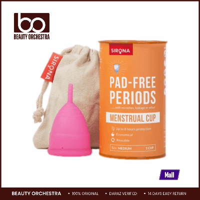 Picture of Sirona Reusable Menstrual Cup With Pouch For Women - Medium Size