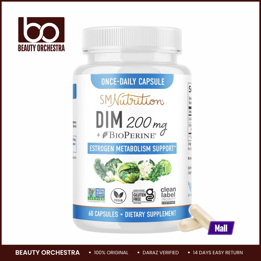 Picture of SMNutrition DIM 200mg With BioPerine - 60 Capsules
